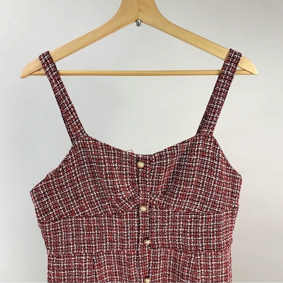 Shein Tweed Clueless Button Fitted Mini Dress Large L - Picture 4 of 8